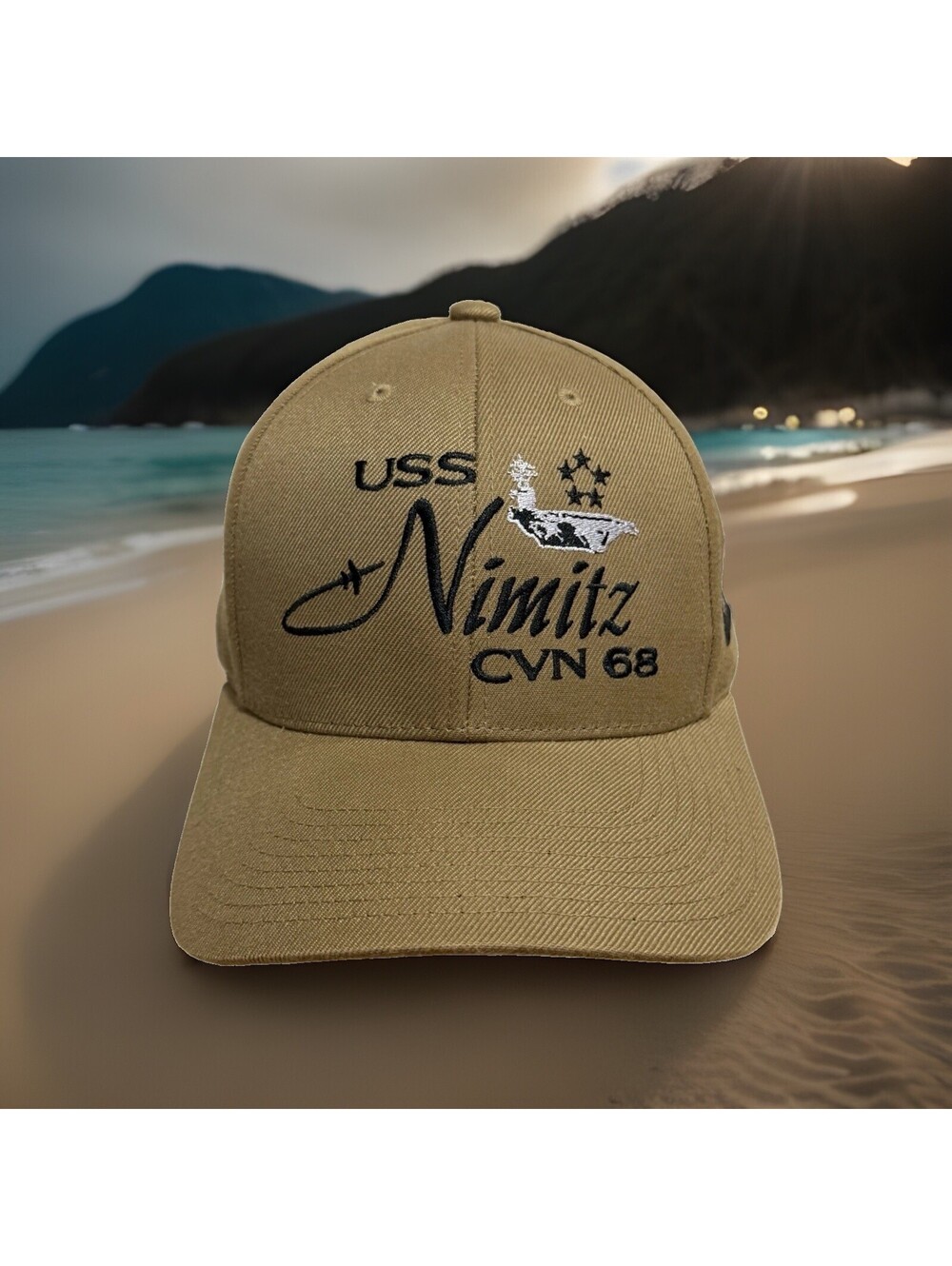 USS Nimitz CVN 68 Nuclear Powered Navy Aircraft Carrier Fighter Jet Baseball Cap